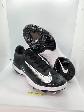 Nike Alpha Huarache Elite 4 Metal Black Baseball Cleats DJ6521-003 Mens Size 14